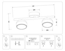 Ambrella Светильник накладной со сменной лампой GX53 Techno TN71024