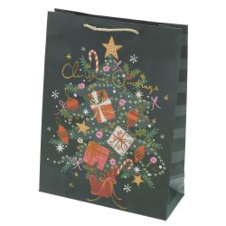 GAEM Пакет подарочный L (бумага 210г/м2, блок 12шт), L30 W12 H40 см, 4в.