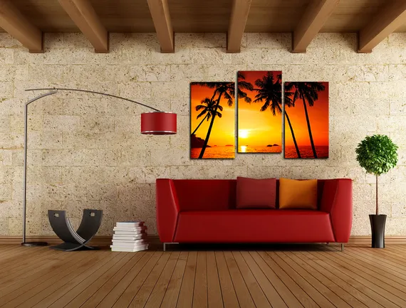 Модульная картина "Пальмы"