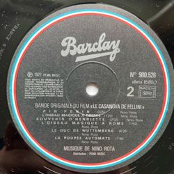 Винтажная виниловая пластинка LP Nino Rota Le Casanova De Federico Fellini, Музыка Из Кинофильма Казанова Федерико Феллини (Франция 1977)