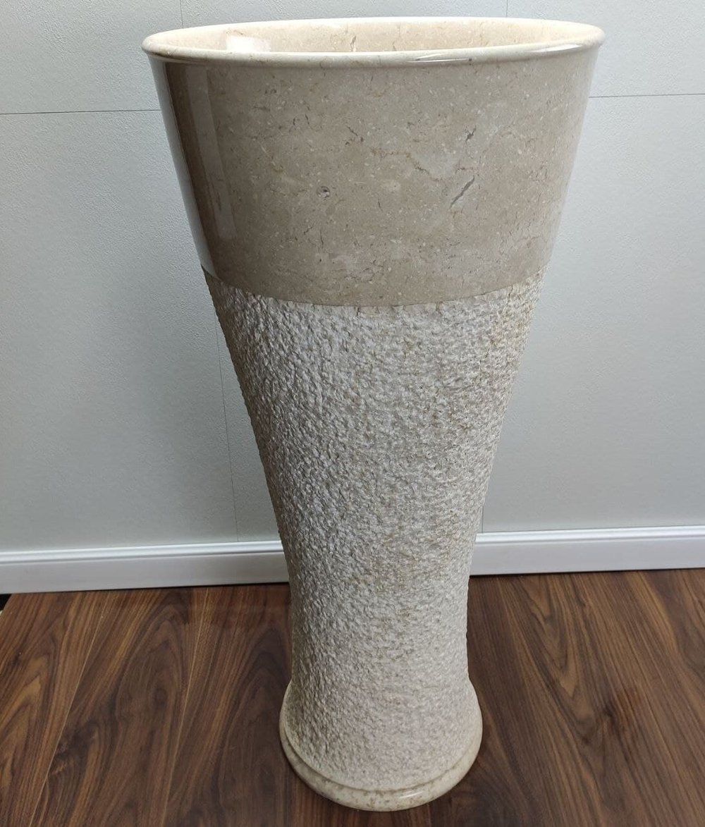 Раковина напольная из мрамора Pedestal Cream/Cream MN-6402