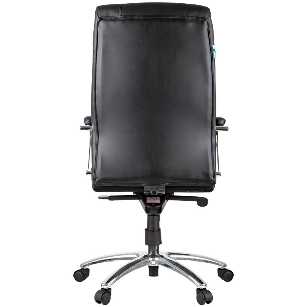 Кресло руководителя Helmi HL-E15 "Convention", кожа черная, мультиблок, хром