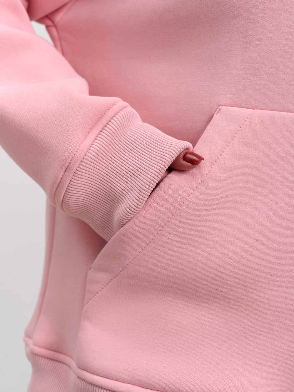 Толстовка женская с капюшоном "Вasic" розовый