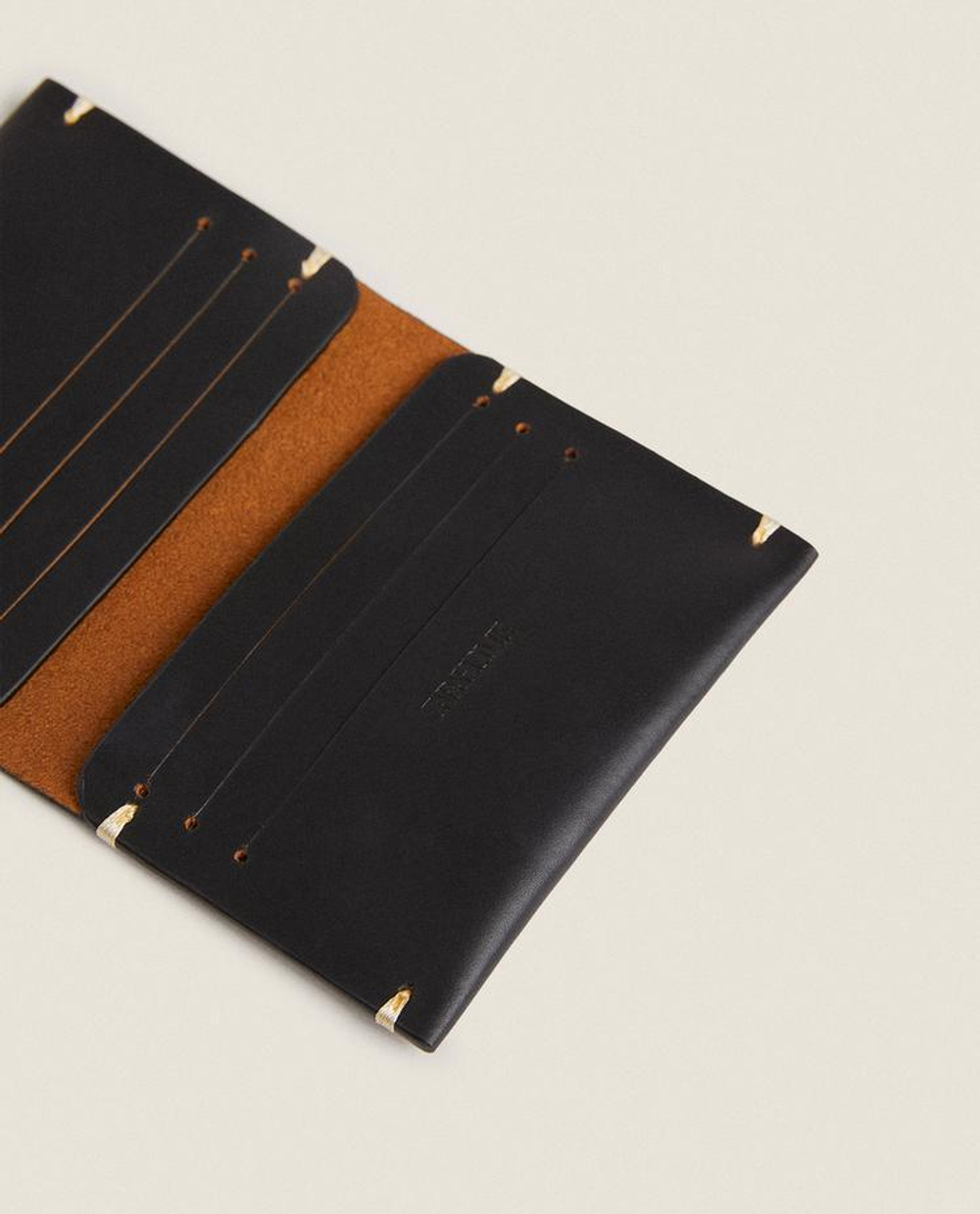 ZARA HOME КОЖАНЫЙ БУМАЖНИК, ЧЕРНЫЙ