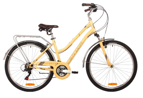 Велосипед STINGER 26" VICTORIA бежевый, сталь, размер 19"