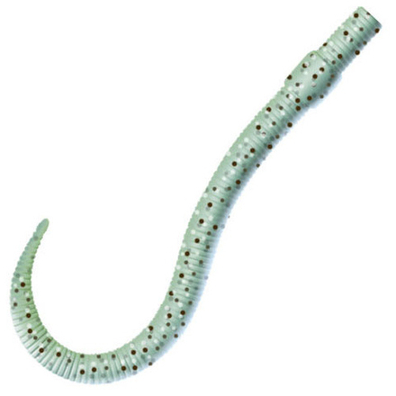 Приманка ZUB-WORM 100мм(4")-5шт, (цвет 505) зеленый с блестками