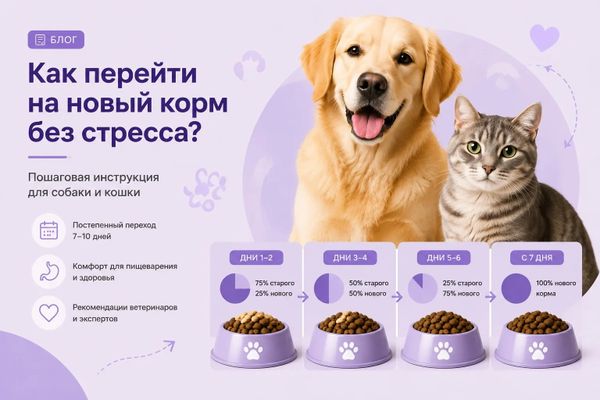 Как перевести питомца на новый корм без стресса Как перевести питомца на новый корм без стресса