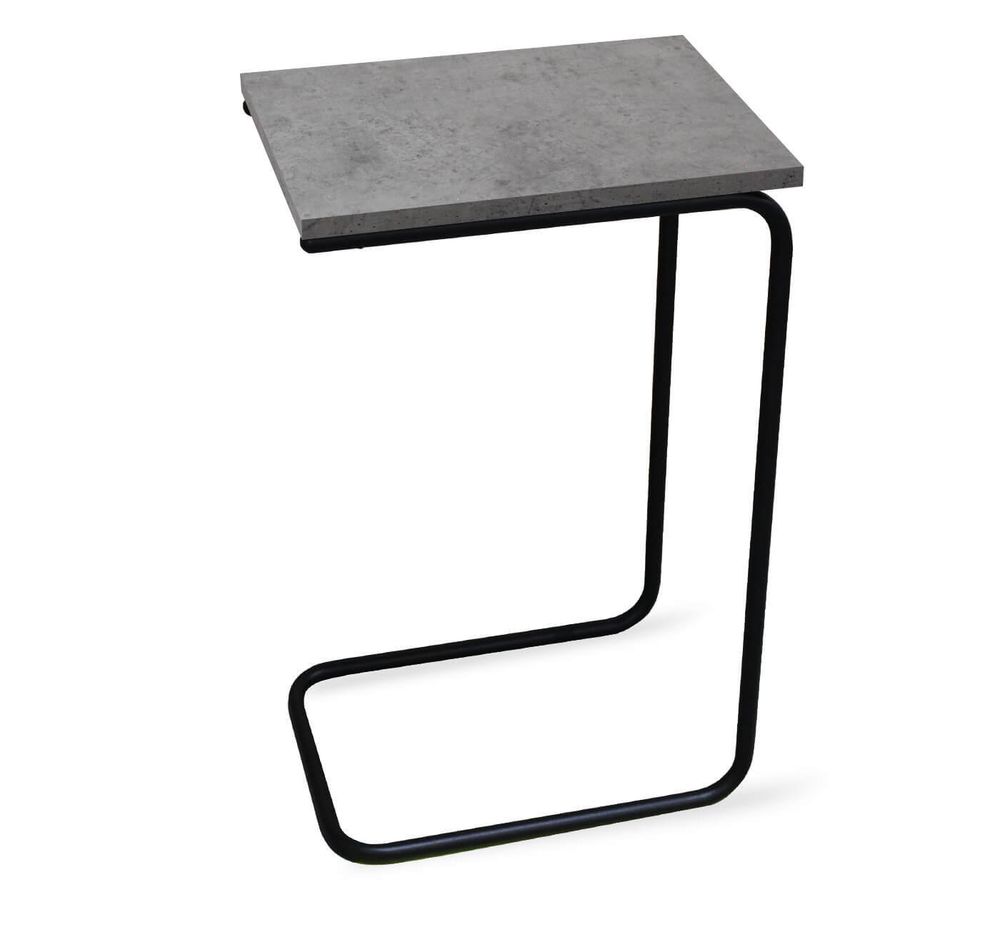 Столик журнальный Sheffilton SHT-CT9(Бетон Чикаго светлый/Черный муар),