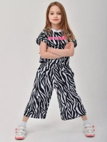 Костюм для девочки с принтом зебра