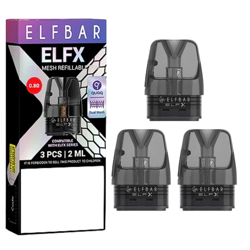 Elf Bar ELFX Replacement Pods (3ml, 0.8 ohm)