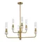 SL1244.303.06 Светильник подвесной ST-Luce латунь/прозрачный E14 6*40W MEDEA
