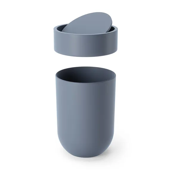 Корзина для мусора с крышкой touch, 6 л, голубая