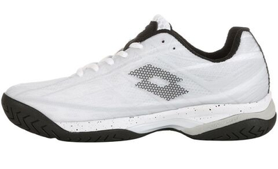 Мужские кроссовки теннисные Lotto Mirage 300 Speed M - all white/all black/vapor gray