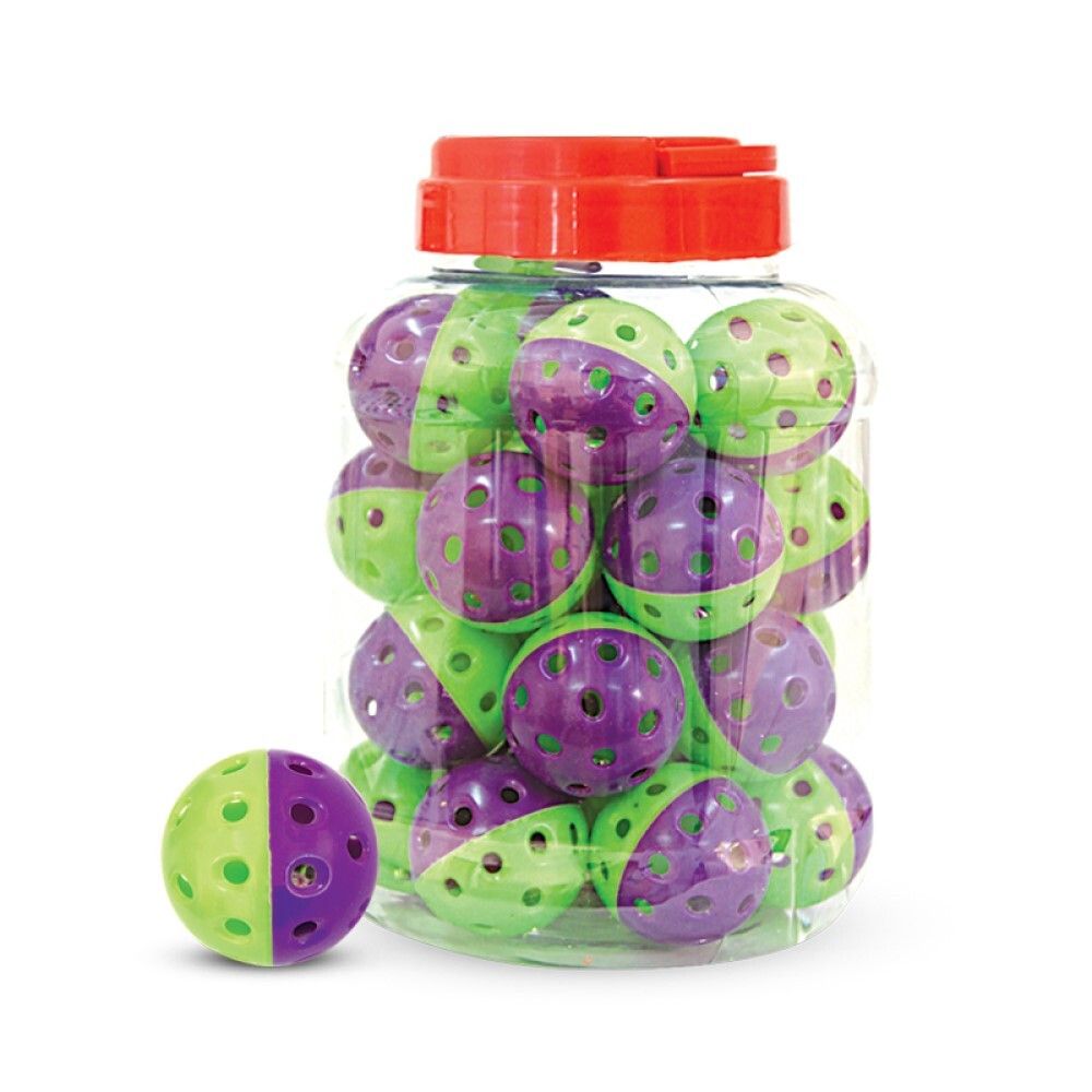Мяч 4,5 см с погремушкой, зеленый/фиолетовый (Triol 22181012) (уп25)
