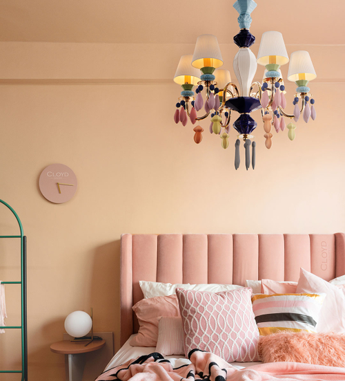 Люстра Cloyd LOTTIE-A C6 / Ø56 см- цветная керамика - золото (арт.11043)