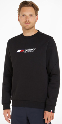 Мужская теннисная кофта Tommy Hilfiger Essentials Crew - черный