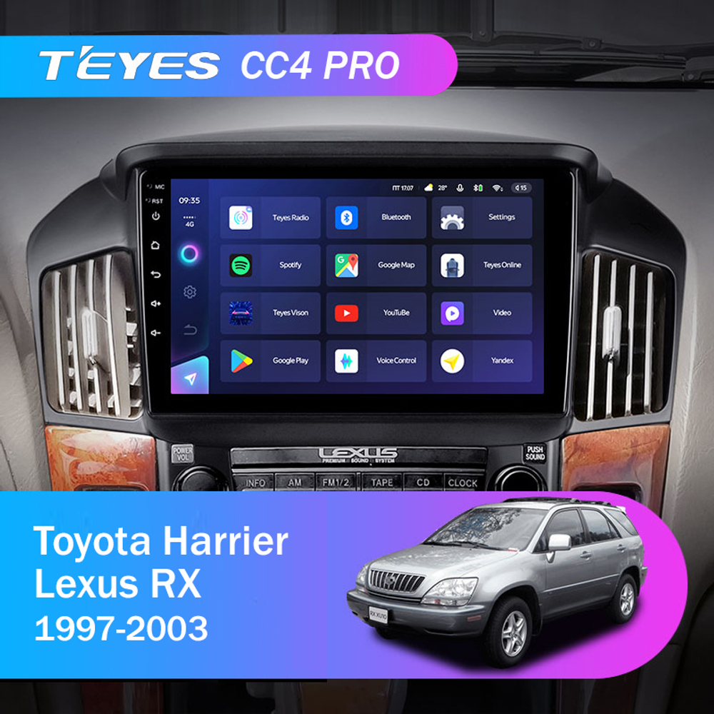 Teyes CC4 Pro 9" для Toyota Harrier, Lexus RX 1997-2003