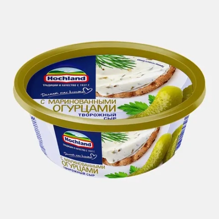 Сыр творожный Hochland с маринованными огурцами 60% 140г