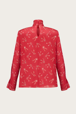 БЛУЗА ИЗ ШЕЛКА С АВТОРСКИМ ПРИНТОМ