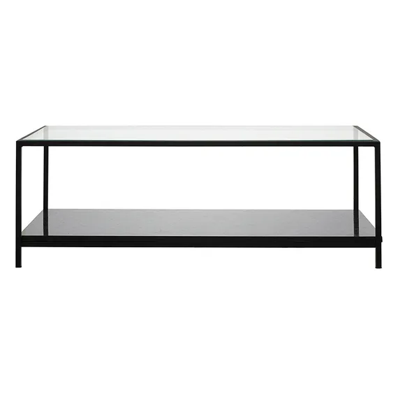 Столик журнальный Mayen, 100х35 см, черный мрамор/стекло