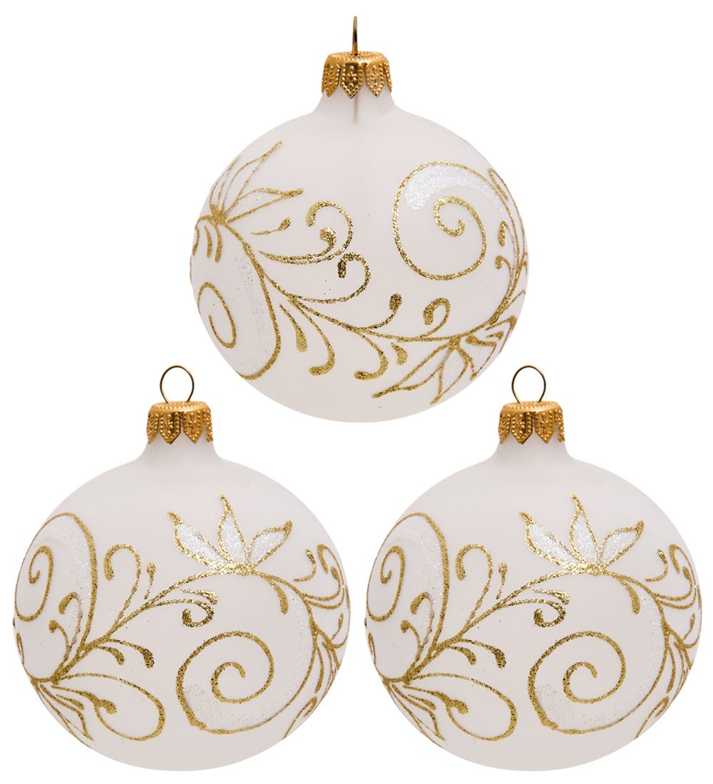 Элита НФШ-1260 Набор ел.украшений Шар 3шт «Букет новогодний» 85 мм