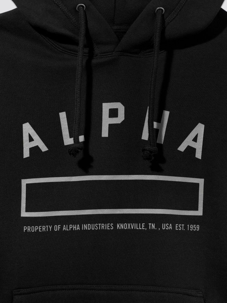 Толстовка Alpha Industries Property Hoodie Черная