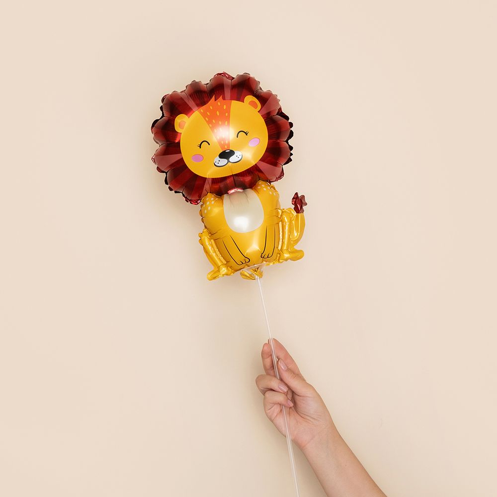 Шар с клапаном (17''/43 см) Мини-фигура, Лев, 1 шт.