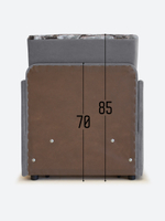 Кресло-кровать "Миник" с подлокотниками Desert Light Grey купон Тигр