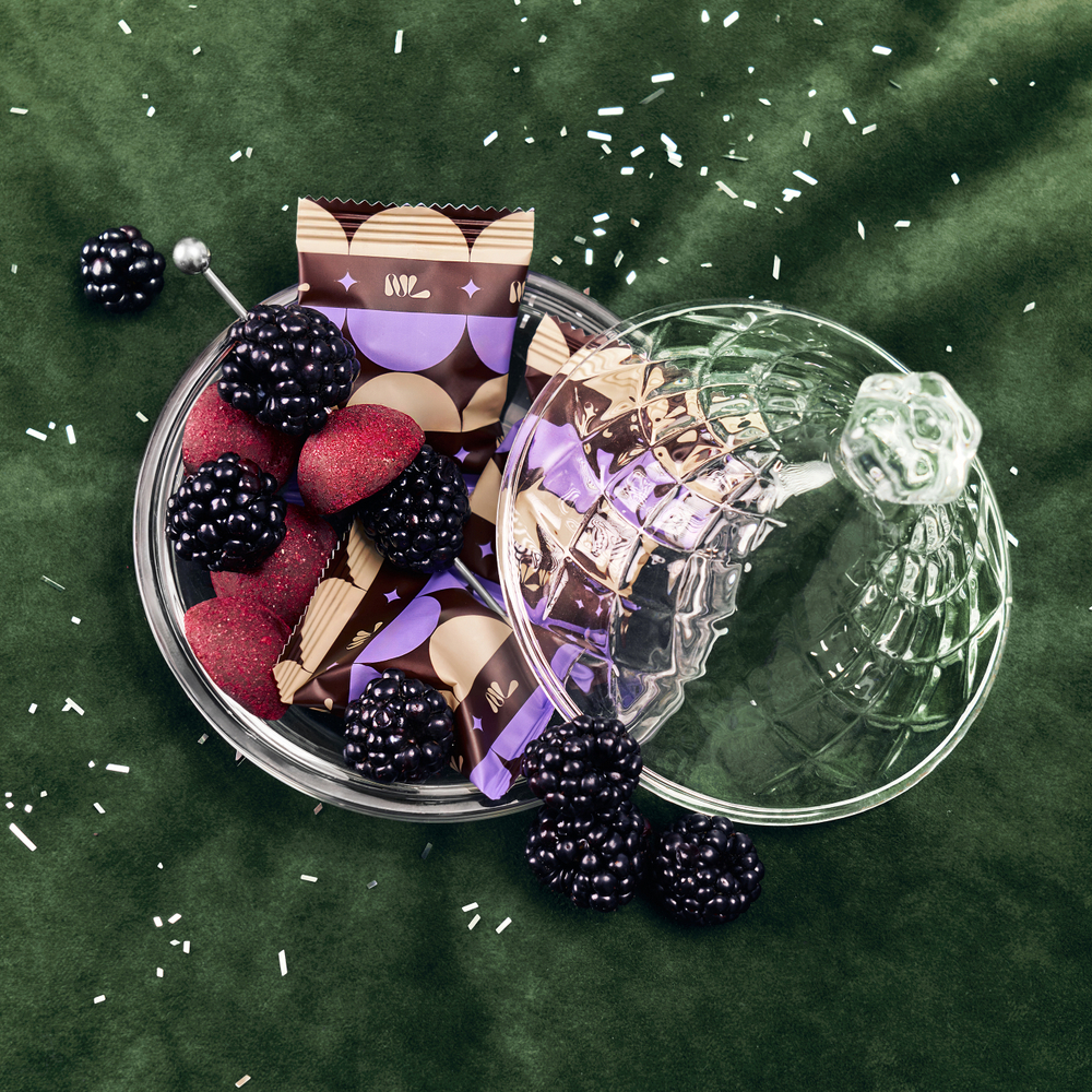 Конфеты Трюфели 90гр без сахара, с ежевикой