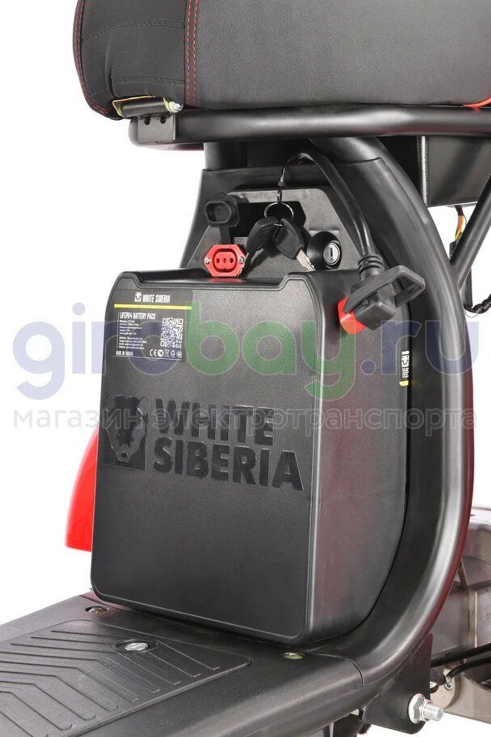 Электроскутер WHITE SIBERIA IKRA 5000w - (Красный) фото 13 фото №15