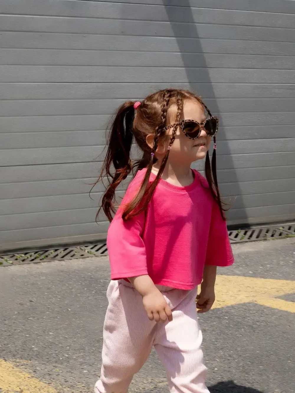 Футболка детская оверсайз укороченная базовая