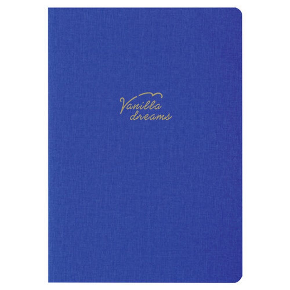 Тетрадь 48 л. в клетку обложка кожзам под лён, сшивка, A5 (147х210мм), СИНИЙ, BRAUBERG PASTEL, 403872