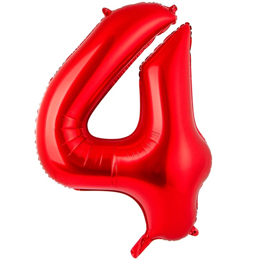 Фольгированные цифры в красном цвете 102 см