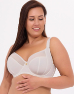 Бюстгальтер с мягкой чашкой plus size из микрофибры и двойной сетки (Размер: 80J) (Цвет: черный)