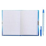 Блокнот детский Basir на замке, с ручкой, формат А6, серия "Кальмар", переплет 7БЦ, 14.7*11 см, 48 листов, ассорти