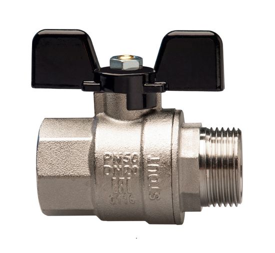 Кран шаровый Stout 3/4" ВР/НР полнопроходной (ручка бабочка) SVB-0004-000020