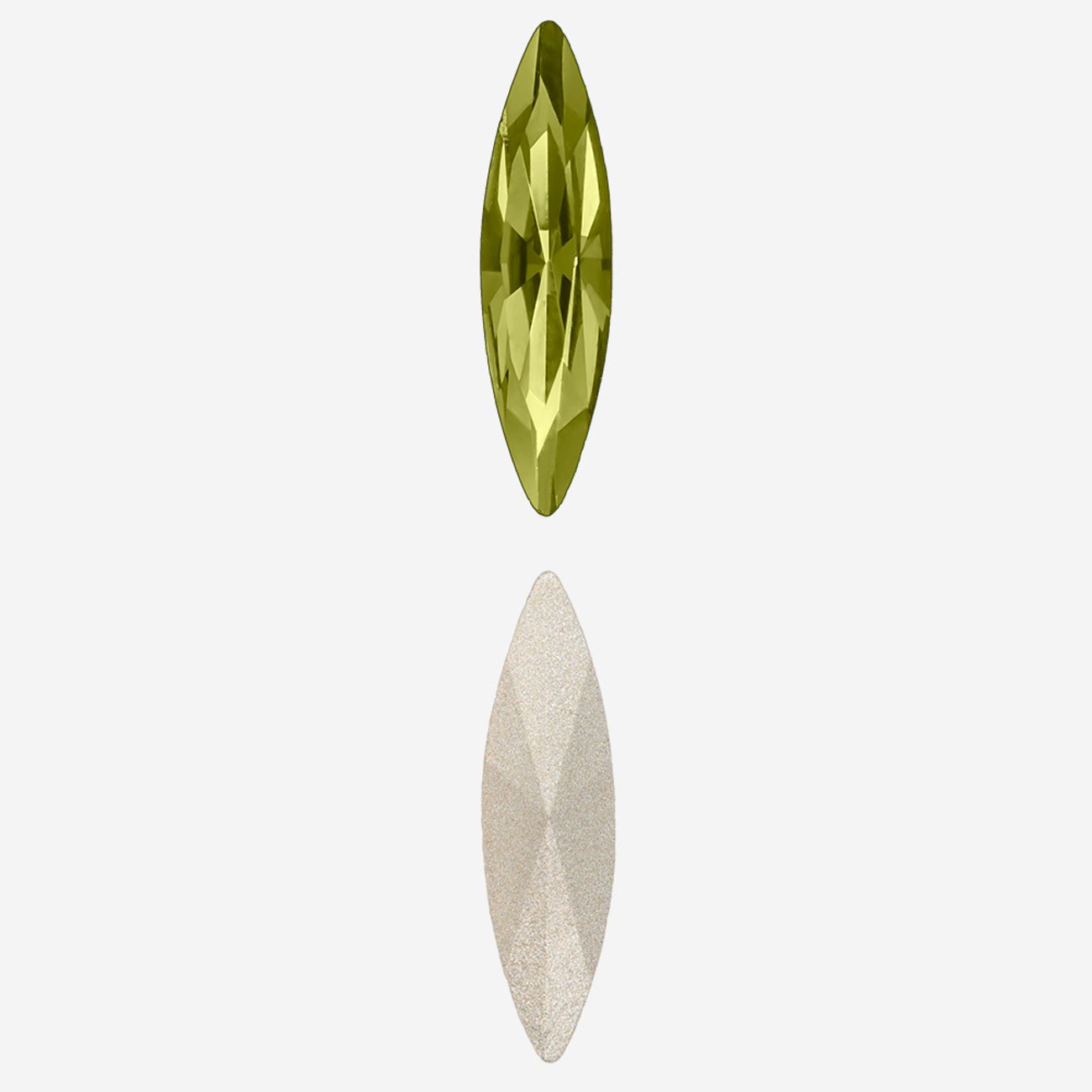 Кристалл Маркиз (Marquise Fancy Stone), оттенок "Оливин"/"Olivine", 15*4мм