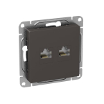Механизм розетки RJ45 - 2шт, (cat6), мокко Эпика EKF