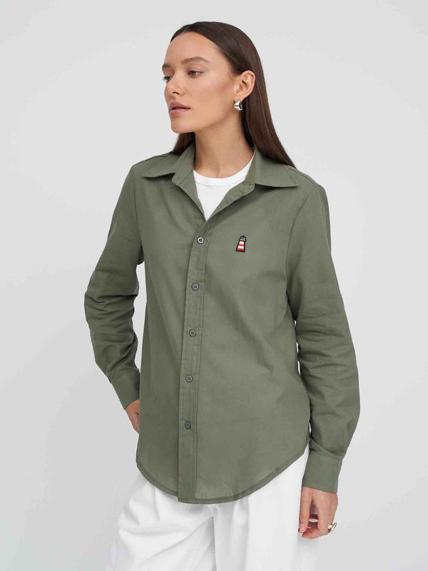 Рубашка Тонкая хаки - фото 9