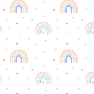 Детский паттерн с радугами