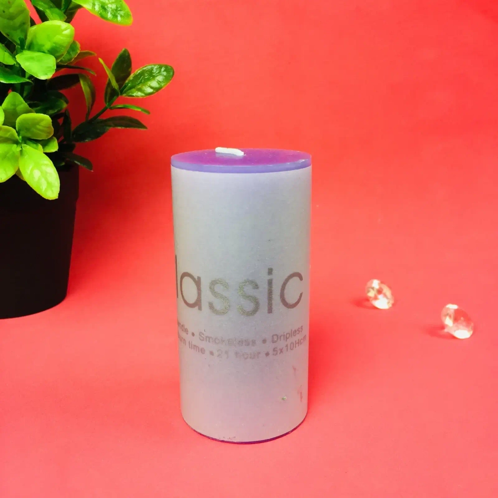 Свеча «Classic» 5*10см цвет лавандовый ZD-003