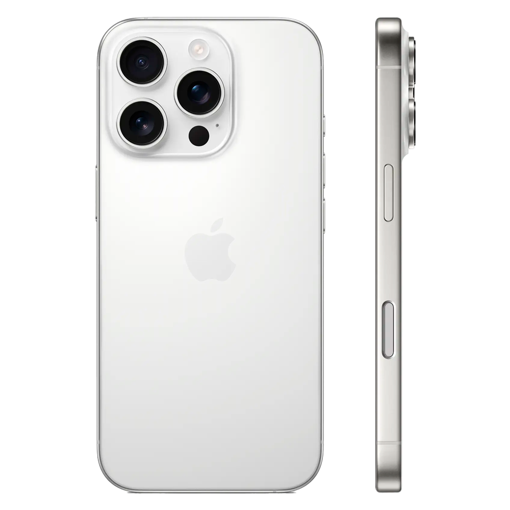 Смартфон Apple iPhone 16 Pro 128GB, Nano-SIM + eSIM, White Titanium (Титановый белый)