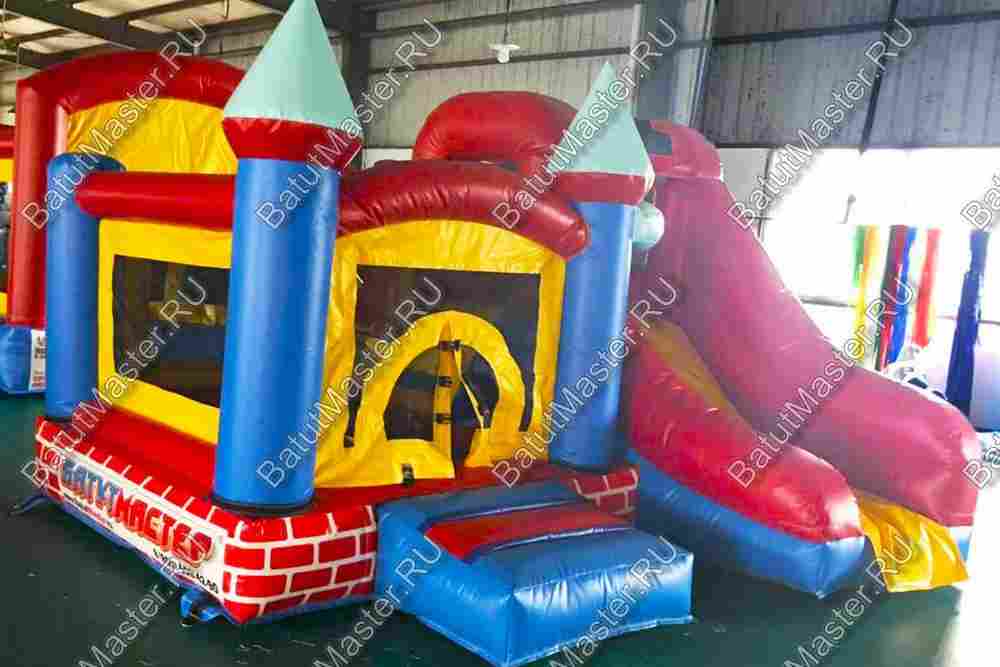 Детский надувной батут "Замок непосед", размер 5*3*2,2 м