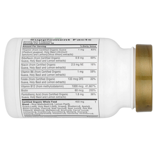 NaturesPlus, Source of Life® Garden, сертифицированный органический витамин B12, 60 веганских капсул