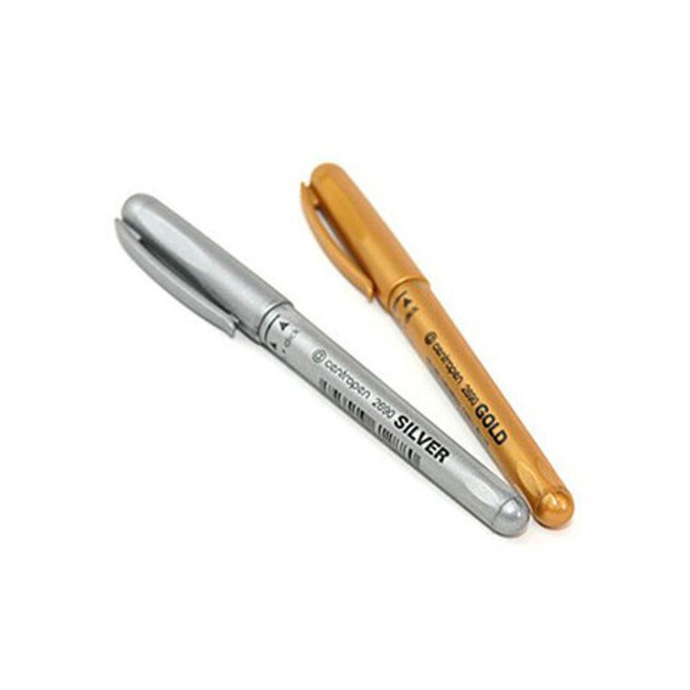 Маркер спец. CENTROPEN SILVER 1,5-3 мм серебро круглый