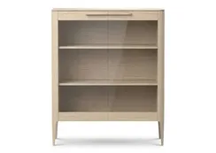 Витрина Type oak стеклянная высота 120 см (беленый дуб)