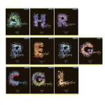 Комплект предметных тетрадей А5 36л.,10 предметов, со справочным материалом, скрепка, мелованный картон (стандарт), блок офсет, Alingar "Letters"