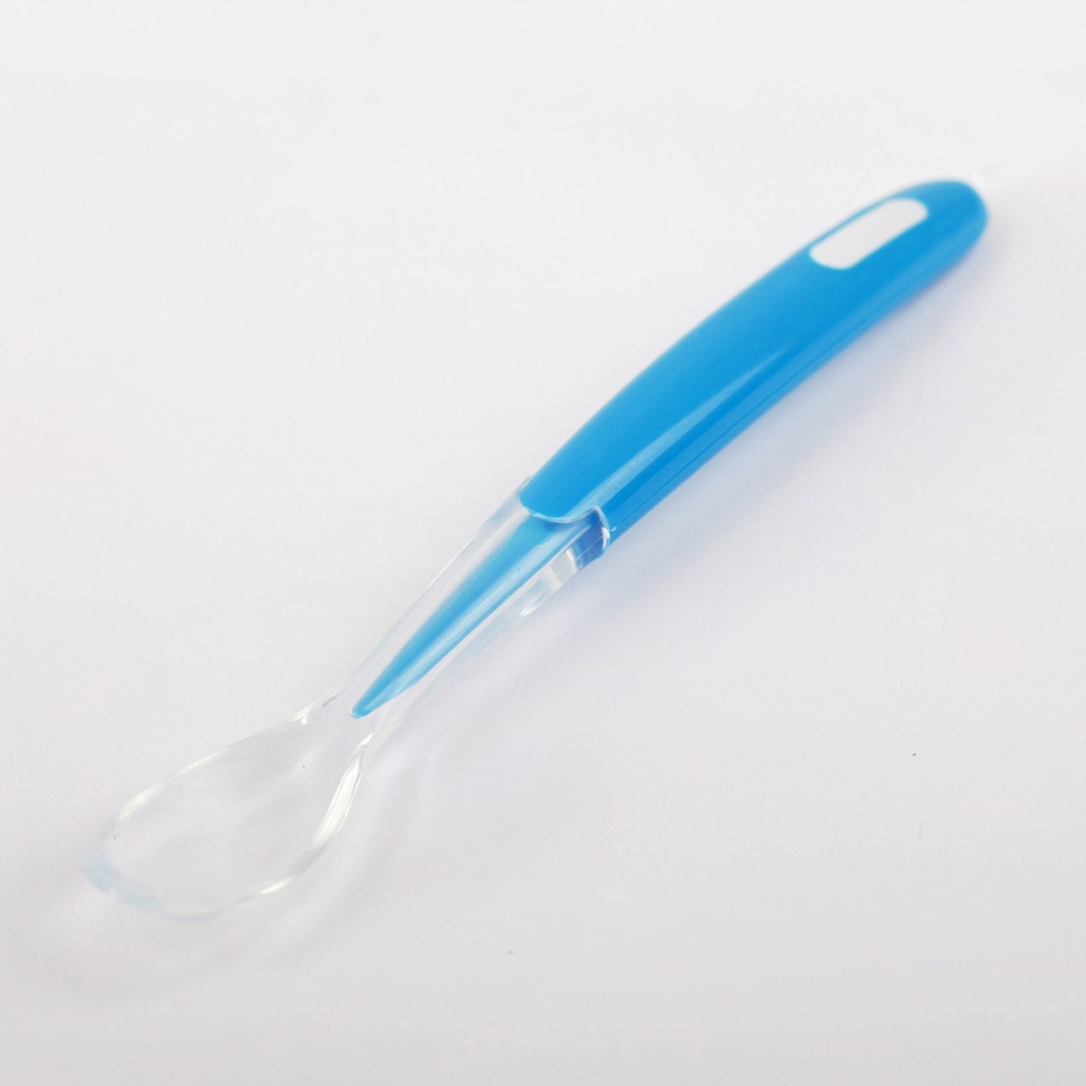 2293727 Ложка детская для кормления силиконовая, от 5 мес., цвет синий