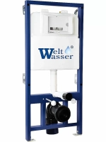 Унитаз подвесной WeltWasser WW MERZBACH 10000014134 с крышкой микролифт, безободковый, смыв торнадо, в комплекте с инсталяцией, черный матовый