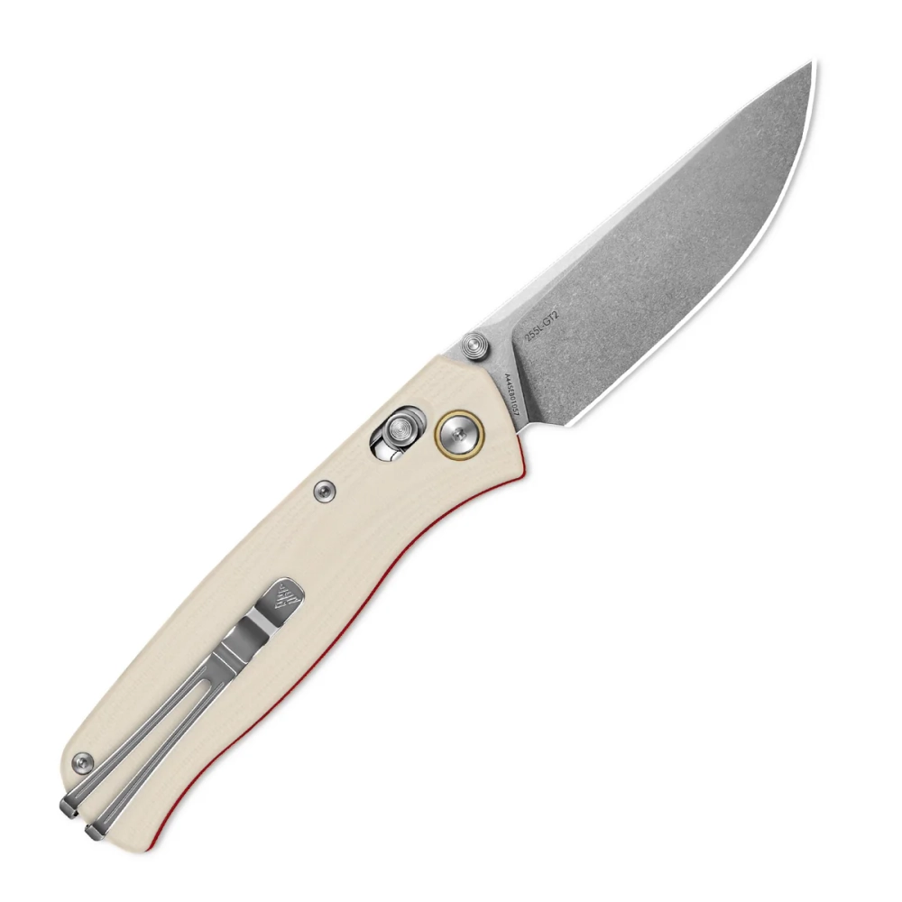 Нож складной SRM 255L-GT2 Medal Stonewash (10Cr15CoMoV, Ivory G10)